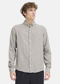 CFHANES LINEN MIX LS SHIRT