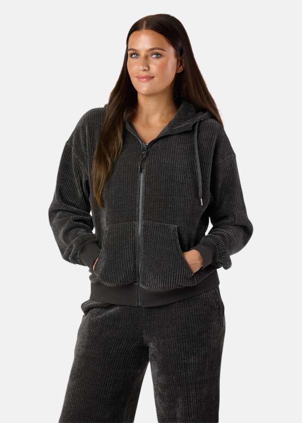 Chenille Lounge Full Zip Hoodie W | Sweaters | Women | Swedemount