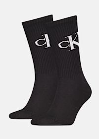 CKJ MEN SOCK 2P MONOGRAM