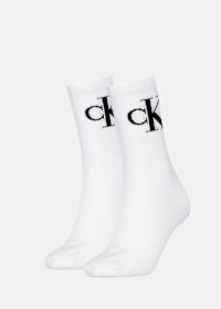 CKJ WOMEN  SOCK 2P MONOGRAM