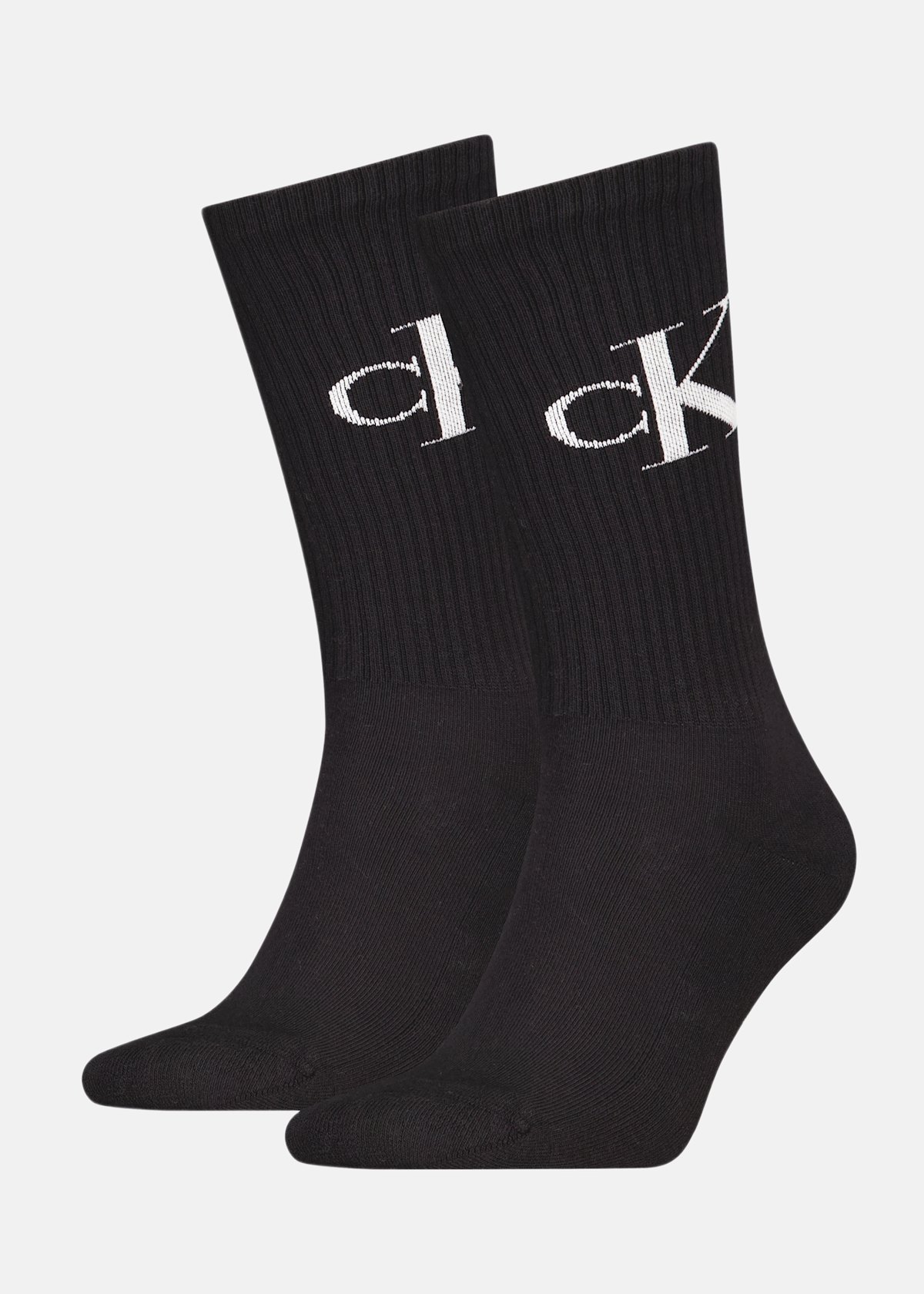 CKJ MEN SOCK 2P MONOGRAM