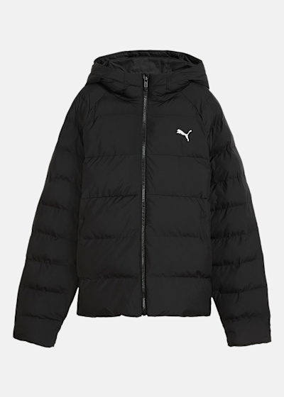 Synthetic Hooded Puffer Jacket
