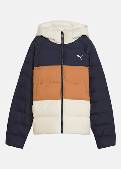 Synthetic Hooded Puffer Jacket