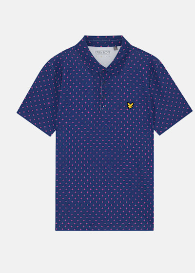 Golf Cross Print  Polo