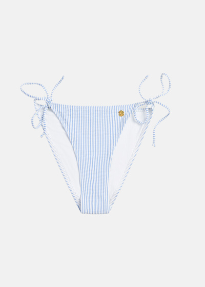 Seersucker Bikini Tie Bottom W